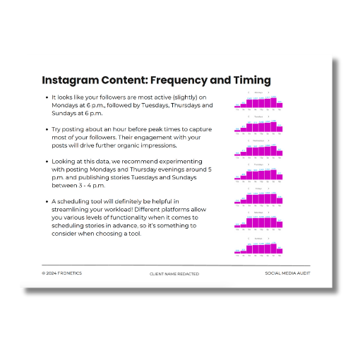 Social media audit example